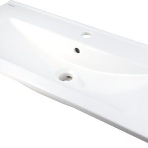 Umywalka ceramiczna wpuszczana z miejscem na baterię