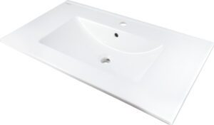 Umywalka ceramiczna wpuszczana z miejscem na baterię