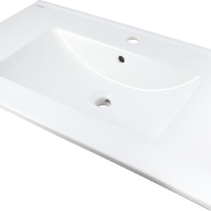 Umywalka ceramiczna wpuszczana z miejscem na baterię