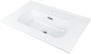 Umywalka ceramiczna wpuszczana z miejscem na baterię – 60 cm