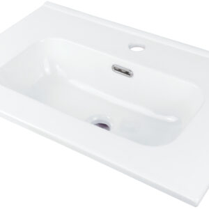 Umywalka ceramiczna wpuszczana z miejscem na baterię – 60 cm