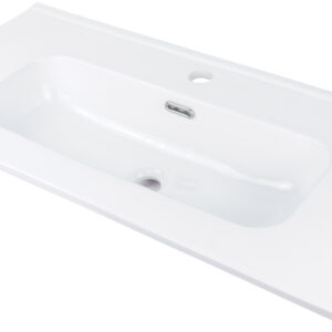 Umywalka ceramiczna wpuszczana z miejscem na baterię – 80 cm