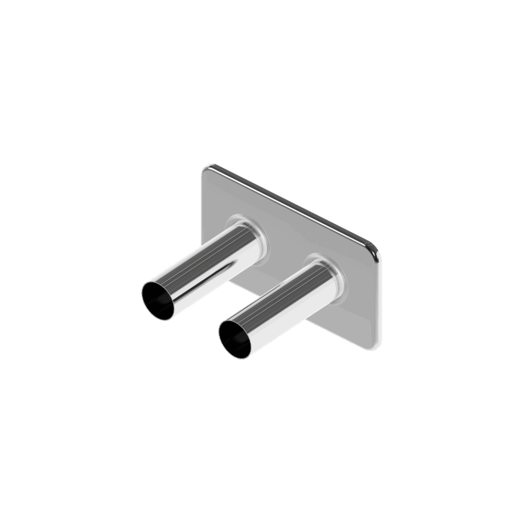 Caldo zestaw maskujący do zaworów grzejnikowych, 1x rozeta podwójna, chrom