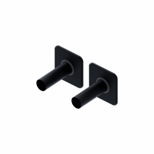 Caldo zestaw maskujący do zaworów grzejnikowych, 2x rozeta pojedyncza, czarny mat