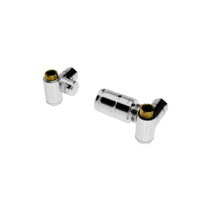 Caldo zestaw trójosiowy z głowicą termostatyczną z opcją montażu grzałki, prawy, chrom