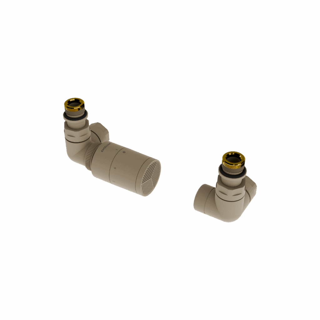 Caldo zestaw trójosiowy z głowicą termostatyczną, lewy, cappuccino