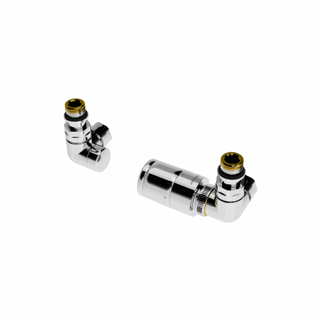 Caldo zestaw trójosiowy z głowicą termostatyczną, prawy, chrom