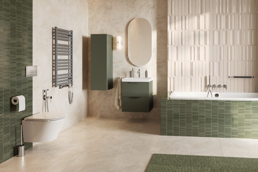 Caldo zestaw zintegrowany z głowicą termostatyczną, prawy, chrom