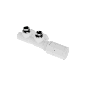 Caldo zestaw zintegrowany z głowicą termostatyczną, prawy, biały mat