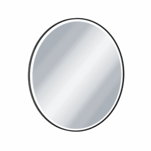 Corido lustro łazienkowe 100 cm okrągłe oświetlenie LED mata grzewcza, czarny mat