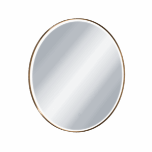 Corido lustro łazienkowe 100 cm okrągłe oświetlenie LED mata grzewcza, miedziany szczotkowany