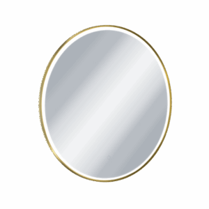 Corido lustro łazienkowe 100 cm okrągłe oświetlenie LED mata grzewcza, złoty szczotkowany