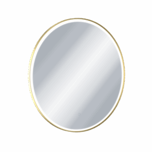 Corido lustro łazienkowe 100 cm okrągłe oświetlenie LED mata grzewcza, złoty połysk