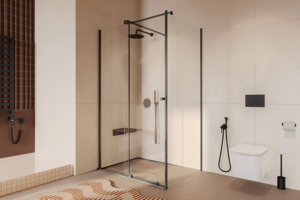 Nest przycisk spłukujący do stelaża podtynkowego WC Flaro Expert, czarny mat