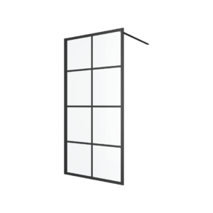 Fabrika walk-in ścianka prysznicowa 100×200 cm, czarny mat