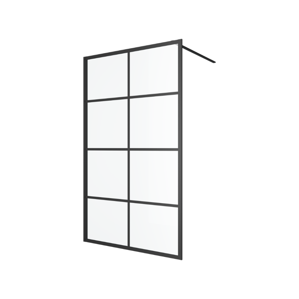 Fabrika walk-in ścianka prysznicowa 120×200 cm, czarny mat