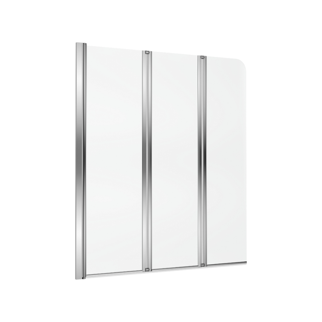 Fliper parawan nawannowy 120×140 cm 3-częściowy lewy, powłoka Clean Control, chrom