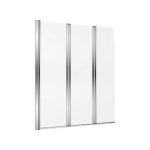 Fliper parawan nawannowy 120×140 cm 3-częściowy lewy, powłoka Clean Control, chrom