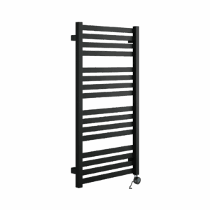 Horos grzejnik łazienkowy elektryczny 96×50 cm z grzałką elektryczną 400W, czarny soft