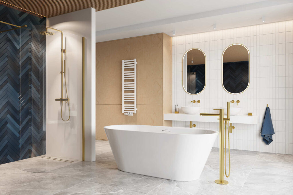 Horos grzejnik łazienkowy 121×35 cm, biały soft