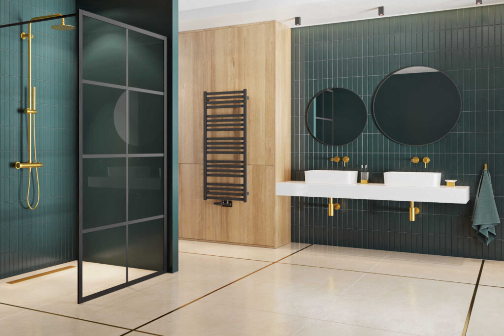 Horos grzejnik łazienkowy 121×50 cm, czarny soft