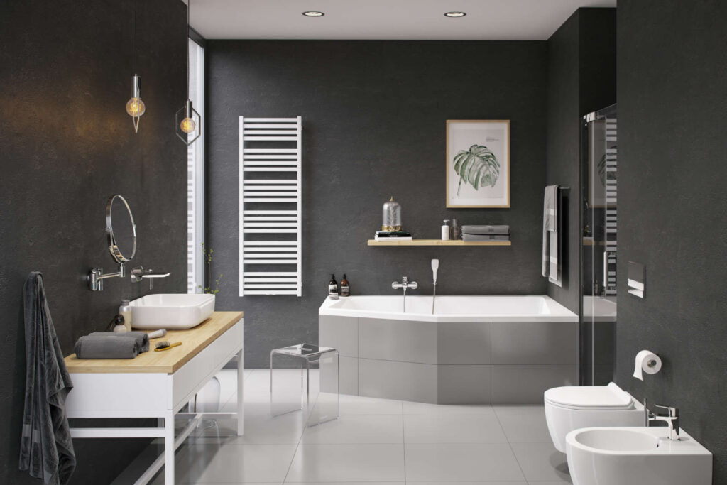 Horos grzejnik łazienkowy 146×50 cm, biały soft