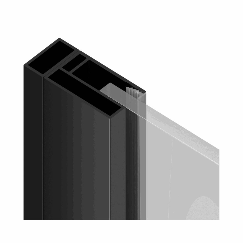 Ortigo profil poszerzający kabiny, 10mm, czarny mat
