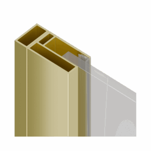 Ortigo profil poszerzający kabiny, 10mm, złoty połysk