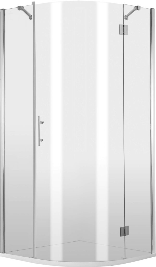 Kabina prysznicowa półokrągła 90×90 cm – trzyszybowa