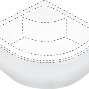 Osłona brodzika półokrągła 90×90 cm