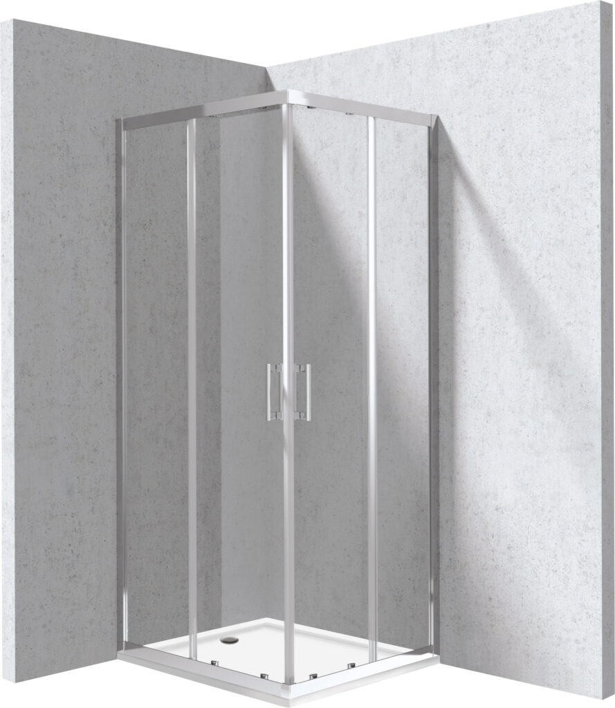 Kabina prysznicowa z brodzikiem prostokątna 80×90 cm