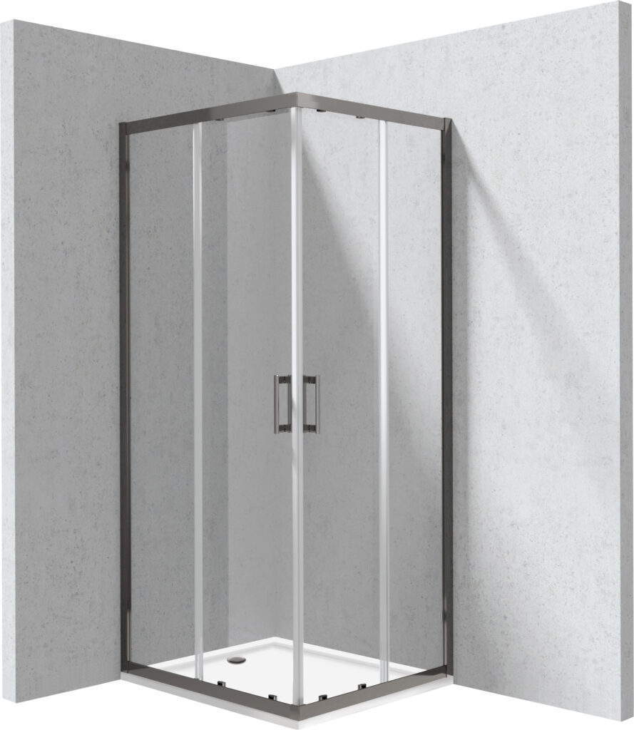 Kabina prysznicowa z brodzikiem prostokątna 80×90 cm