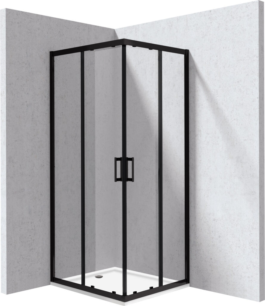 Kabina prysznicowa z brodzikiem prostokątna 80×90 cm