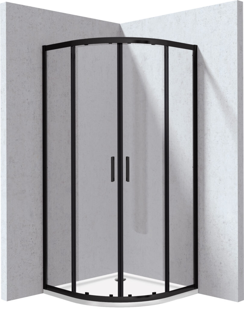 Kabina prysznicowa z brodzikiem półokrągła 90×90 cm