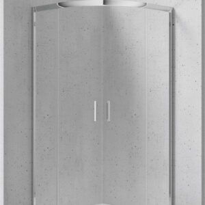 Kabina prysznicowa z brodzikiem półokrągła 80×80 cm