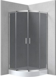 Kabina prysznicowa z brodzikiem półokrągła 90×90 cm