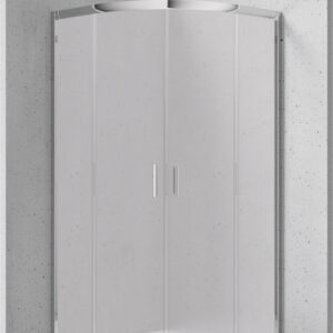 Kabina prysznicowa z brodzikiem półokrągła 90×90 cm