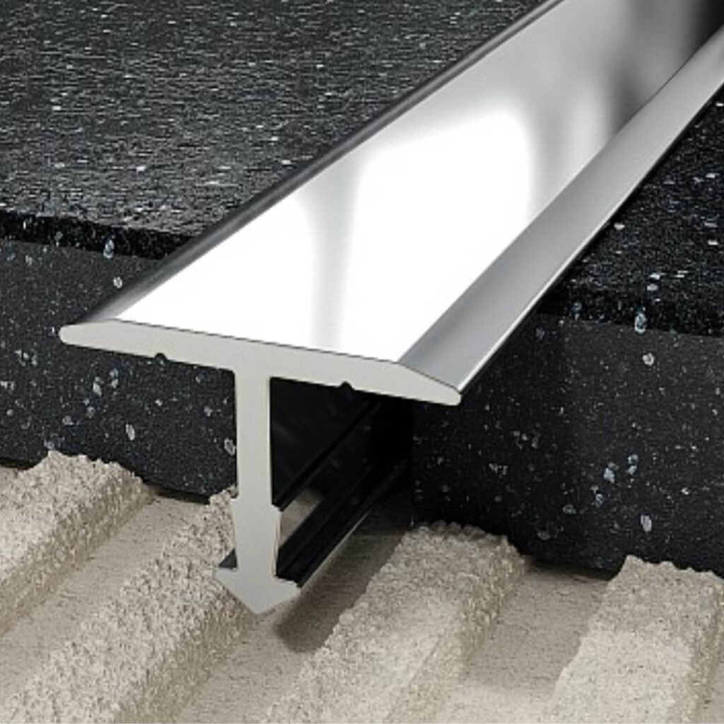 Profil T fugowy 14 mm, długość 250 cm aluminiowy, elektropoler srebrny