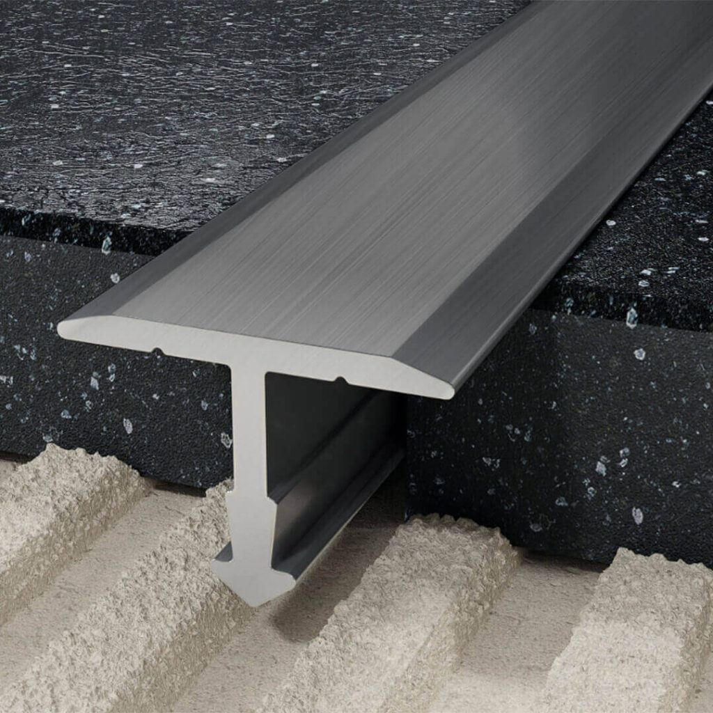 Profil T fugowy 14 mm, długość 250 cm aluminiowy, anodowany srebrny szczotkowany