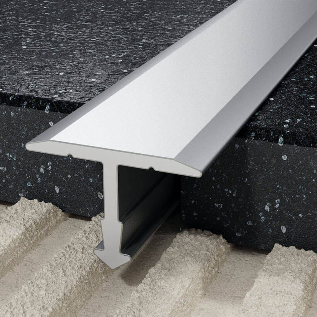 Profil T fugowy 14 mm, długość 250 cm aluminiowy, anodowany srebrny