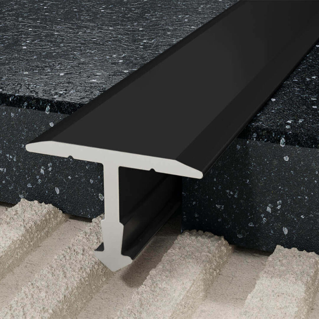 Profil T fugowy 14 mm, długość 250 cm aluminiowy, malowany proszkowo, czarny mat