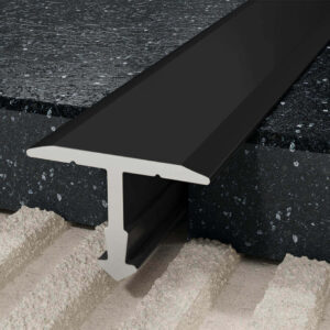 Profil T fugowy 14 mm, długość 250 cm aluminiowy, malowany proszkowo, czarny mat