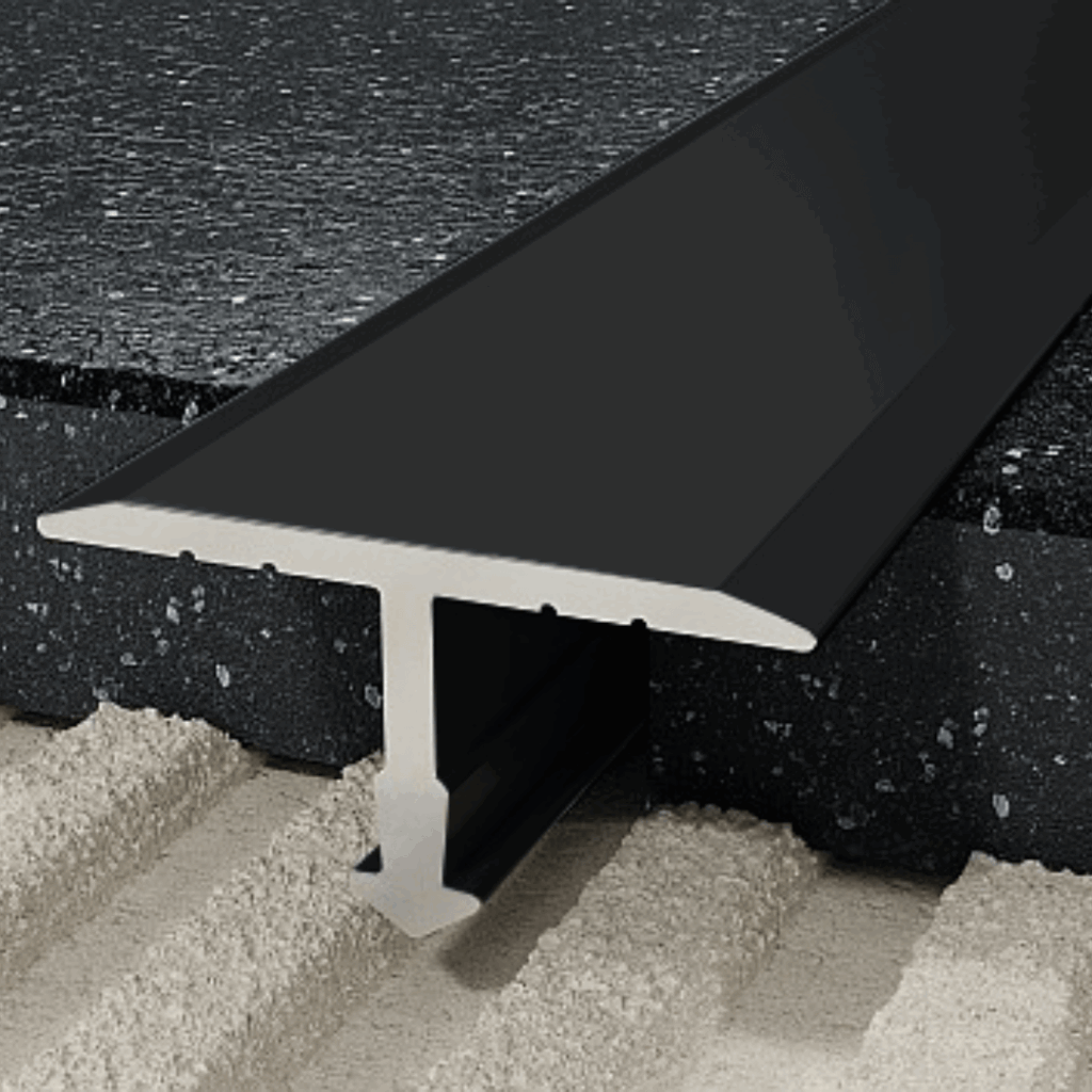 Profil T fugowy 18 mm, długość 250 cm aluminiowy, malowany proszkowo, czarny mat