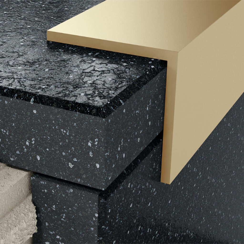 Profil V kątowy 20×20 mm, długość 250 cm aluminiowy, elektropoler złoty