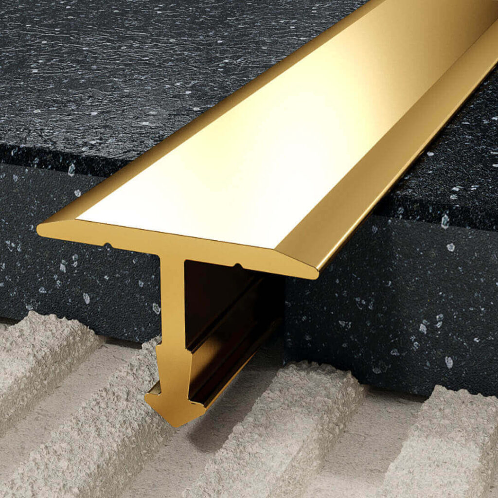 Profil T fugowy 14 mm, długość 250 cm mosiężny, surowy