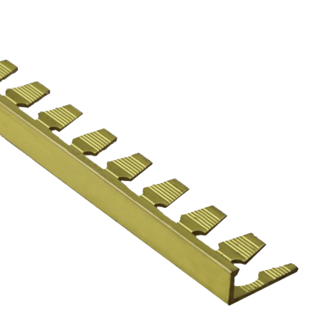 Profil L licowy prosty do gięcia 10 mm długość 250 cm, mosiężny, surowy