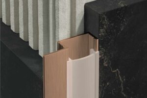 Profil PROFILED oświetleniowy z blendą z 1 skrzydełkiem, 25 mm, długość 250 cm, aluminiowy, anoda miedź szczotkowana, blenda mleczna