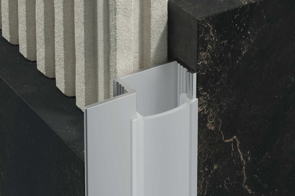 Profil PROFILED oświetleniowy z blendą z 1 skrzydełkiem, 25 mm, długość 250 cm, aluminiowy, anoda srebrna, blenda mleczna