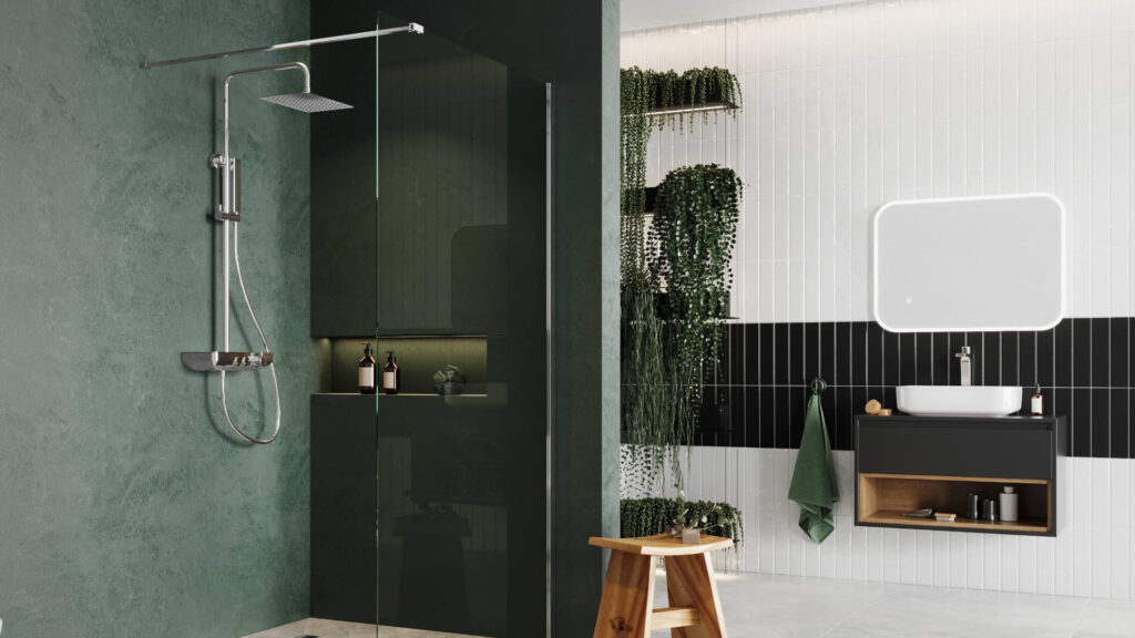 Lumiro lustro łazienkowe 80×50 cm prostokątne, oświetlenie LED mata grzewcza, rama akrylowa