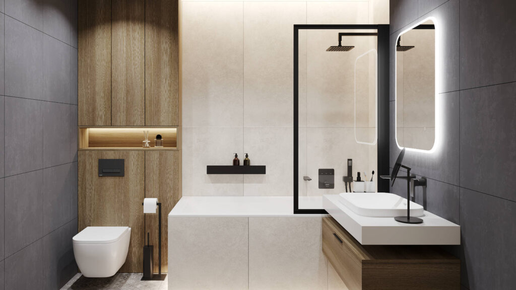 Lumiro lustro łazienkowe 80×60 cm prostokątne, oświetlenie LED mata grzewcza, rama akrylowa